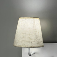 Біле ліве бра із плафоно-абажуром та спотом на 2 вимикачі | Line F | Арт. WJ081/2 L WT 