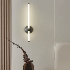 Лінійне бра у чорному корпусі з одним кріпленням 45 см | Арт. WJ 023/430-1 BK | Line F