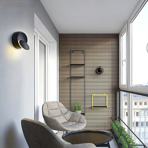 Світлодіодне чорне бра SIRIUS Line.F W 089-145 BK