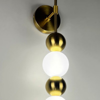 Бра правое с белым плафоном в орбитальных мотивах | Line F | Арт. WNO22/3 AB 