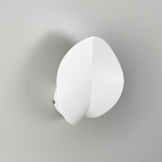 Белое бра в виде листика 18х15 см | Line F | Арт. WB11/1 WT 