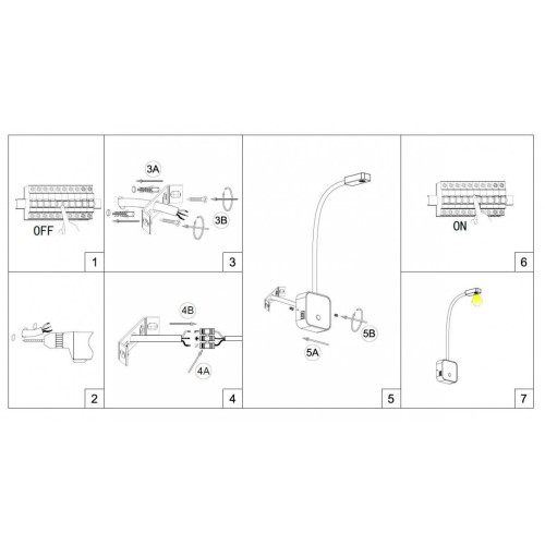 Бра з USB KLOODI DECO WA-SNAKE SQ565 3K WH