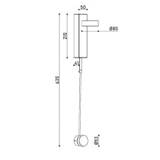 Бра KLOODI DECO WA-CLOCK 210 5W 3K BK