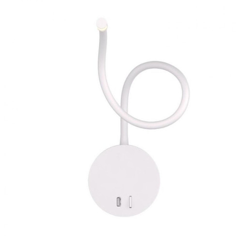 Бра+USB 5V 2,1A KLOODI DECO WA-LIANA 500 3K WH