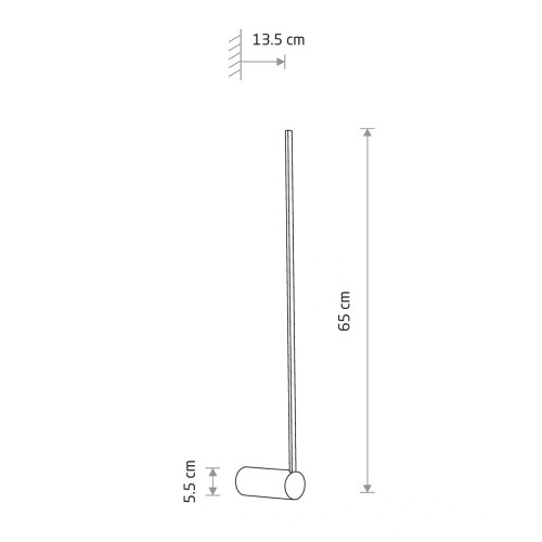 Бра, настінний світильник Nowodvorski 10855 Arm M LED 1x10W 4000K 390Lm IP20 чорний