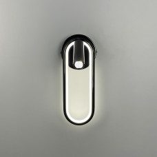 Бра у чорному глянцевому корпусі із світлодіодним овалом та спотом Line.F WB 22/2 BK