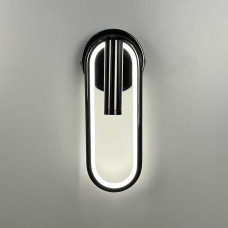 Бра у чорному глянцевому корпусі із світлодіодним овалом та спотом Line.F WB 22/2 BK