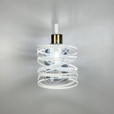 Белое металлическое бра Лофт в корпусе 25х16 см с графитовым плафоном | Line F | Арт. 8190/1W WT+GR 