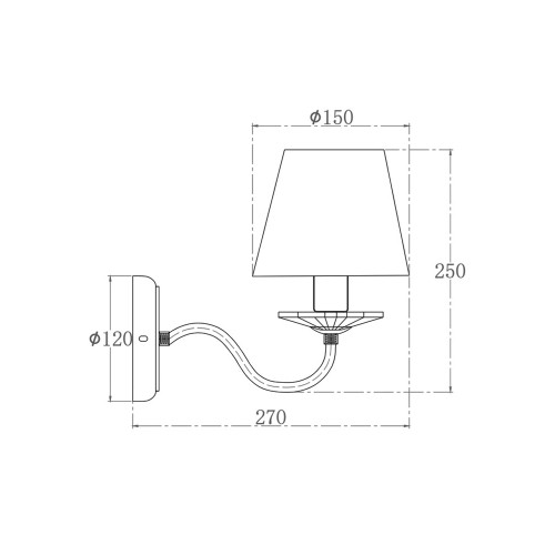 Бра, настенный светильник Edlin PL321167W-1 Moren E14 1x12W IP20 латунный