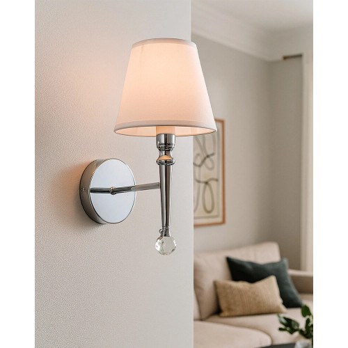 Бра, настенный светильник Edlin PL321168W-1 Natano E14 1x12W IP20 хром