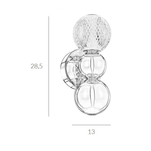 Бра, настінний світильник Italux WL-83728-4W-3K-CH Oter Led 1x4W 3000K 220Lm IP20 Chrome