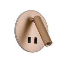 Бра, настінний світильник Italux WL-53742-1-GD Furla LED 2x8W 3000K 516Lm IP20 золотий