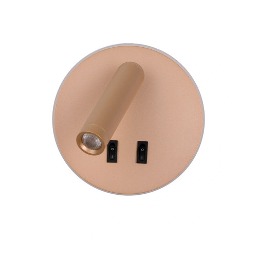 Бра, настінний світильник Italux WL-53742-1-GD Furla LED 2x8W 3000K 516Lm IP20 золотий