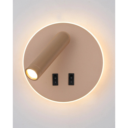 Бра, настінний світильник Italux WL-53742-1-GD Furla LED 2x8W 3000K 516Lm IP20 золотий
