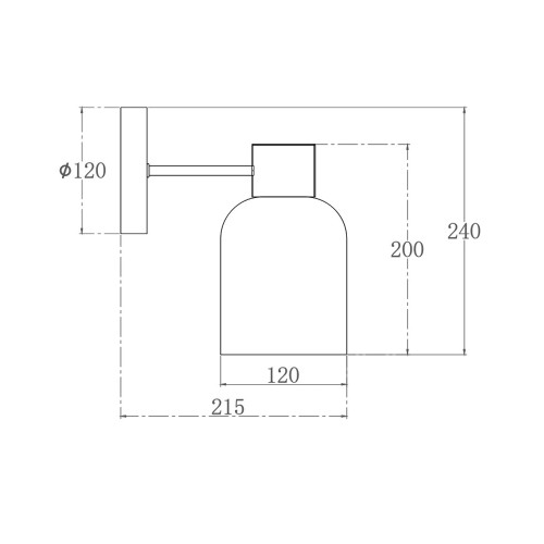 Бра, настінний світильник Edlin PL321155W-1 Aurora E27 1x12W IP20 латунний