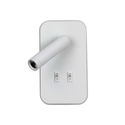 Бра, настінний світильник Italux WL-83957-1-WH Doria LED 2x8W 3000K 559Lm IP20 білий