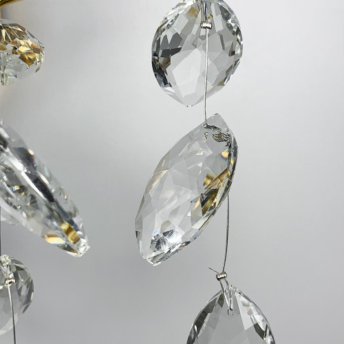 Вишукане золоте бра DIAMINA з кришталевим камінням Line.F W 33007/2 S GD