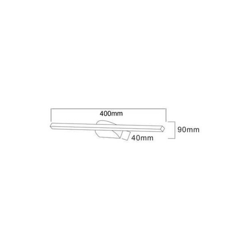 Бра, настінний світильник Zuma Line W89551-40BK Arvi LED 1x12W 4000K 1400Lm IP20 чорний