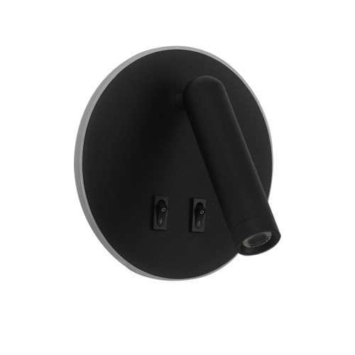 Бра, настінний світильник Italux WL-53742-1-BK Furla LED 2x8W 3000K 516Lm IP20 чорний