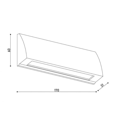 Бра вуличне KLOODI KDWL-RAM170 6W 3K AN