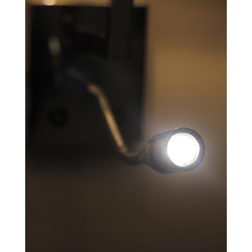 Бра, настінний світильник Nowodvorski 11793 Hotel Mood E27+LED 2x10W+2.2W 4000K IP20 сірий