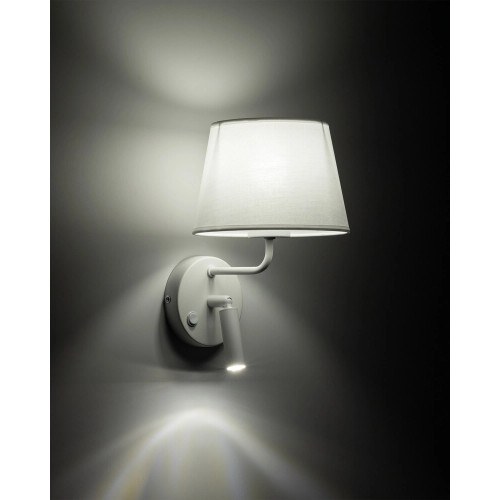 Бра, настенный светильник TK Lighting 11393 Maja E27+G9 1+1x15W+8W IP20 белый