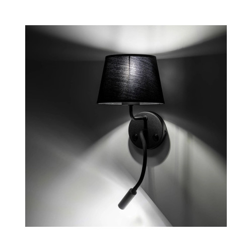 Бра, настенный светильник Tk Lighting 10081 Maja E27+G9 2x60+6W IP20 Bk