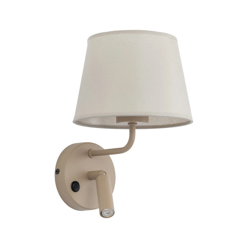 Бра, настінний світильник TK Lighting 11596 Maja E27+G9 1+1x15W+8W IP20 бежевий
