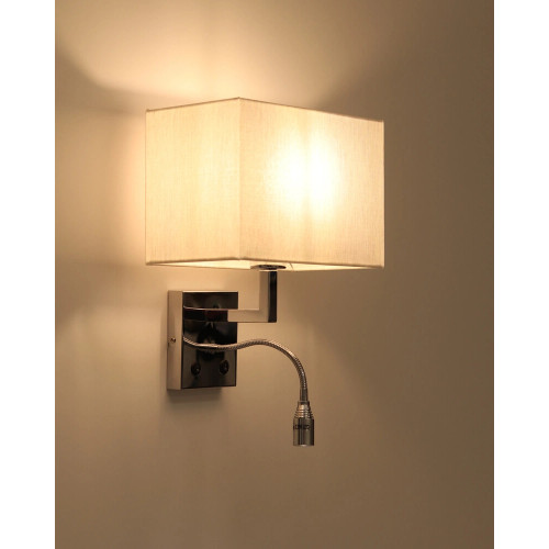 Бра, настінний світильник Nowodvorski 11785 Hotel Mood E27+LED 2x10W+2.2W 4000K IP20 світло-бежевий