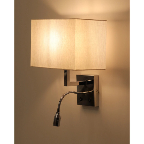 Бра, настінний світильник Nowodvorski 11785 Hotel Mood E27+LED 2x10W+2.2W 4000K IP20 світло-бежевий