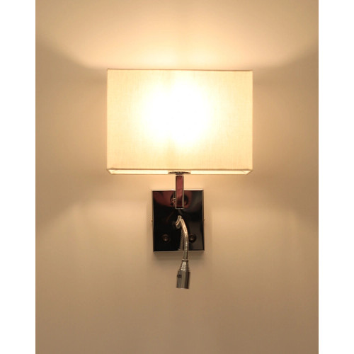 Бра, настінний світильник Nowodvorski 11785 Hotel Mood E27+LED 2x10W+2.2W 4000K IP20 світло-бежевий