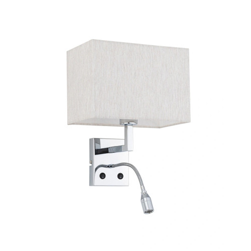 Бра, настінний світильник Nowodvorski 11785 Hotel Mood E27+LED 2x10W+2.2W 4000K IP20 світло-бежевий