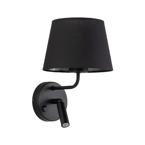 Бра, настенный светильник TK Lighting 11392 Maja E27+G9 1+1x15W+8W IP20 черный