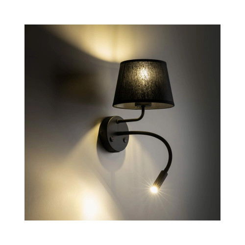 Бра, настенный светильник Tk Lighting 10203 Maja E27+G9 2x15+8W IP20 Bk