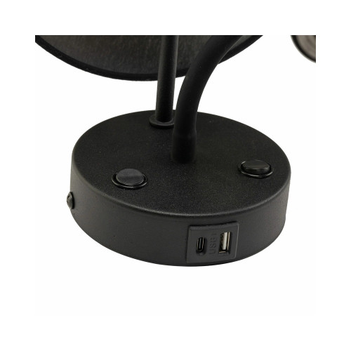 Бра, настенный светильник Tk Lighting 10203 Maja E27+G9 2x15+8W IP20 Bk