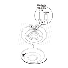 Датчик движения Goldlux 318756 ES-M15B Led IP20 Wh