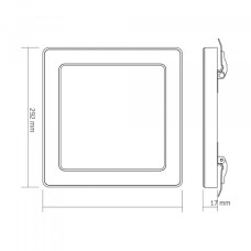LED світильник квадратний VIDEX DL6S 24W 3000K-4000K-6500K White