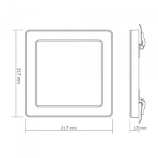 LED світильник квадратний VIDEX DL6S 18W 3000K-4000K-6500K White