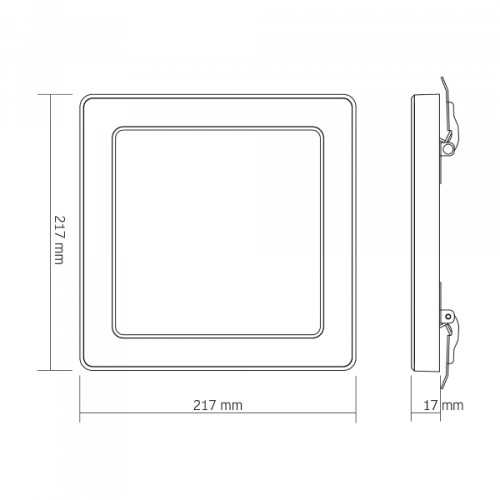 LED світильник квадратний VIDEX DL6S 18W 3000K-4000K-6500K White