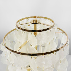 Золотая настольная лампа ATHELIA с перламутровыми пластинами. | Line F | Арт. T1537 GD 