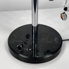 Лампа настольная из гибких хромированных кружочков из металла Ø 50х45 см | Line F | Арт. 1030T CH 