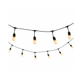 Гірлянда Goldlux 308191 Party F E27 10x6W 2200K 80Lm IP44 чорна з лампочками