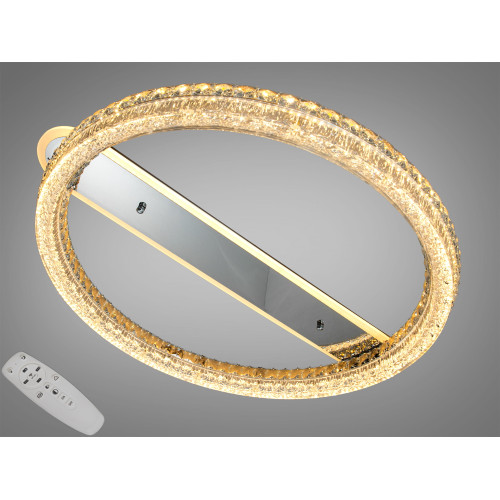 Люстра стельова LED кришталева хром 140W пульт (арт. MX6027/600HR)