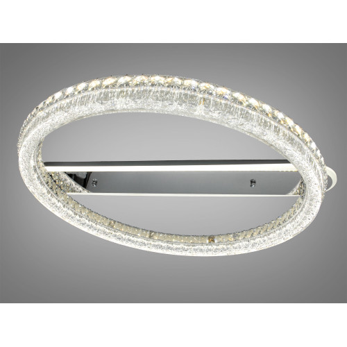 Люстра стельова LED кришталева хром 140W пульт (арт. MX6027/600HR)