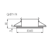 Потолочный точечный светильник Kanlux QULES AC L-B (26307)