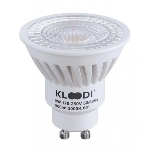Лампа LED GU10 9W 3000К 900Lm KLOODI KDGU10-9WSMD 3K 60D