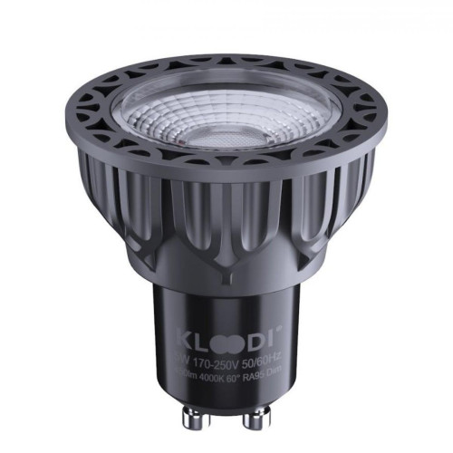 Лампа LED GU10 5WCOB 4000К 450Lm DIM KLOODI KDGU10-QL 5WCOB 4K 60D BK DIM