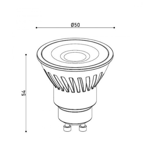 Лампа LED GU10 7W 3000К 700Lm DIM KLOODI KDGU10-7WSMD 3K 60D DIM