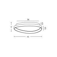 Потолочный светильник Azzardo AZ5769 Amanda LED 1x35W 3000K/4000K/6000K 2800Lm IP20 белый