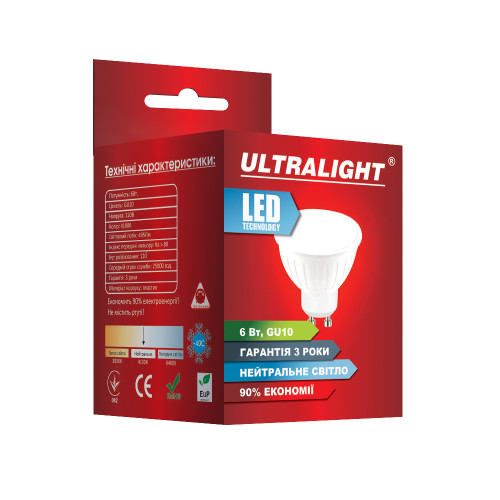 LED лампа LED UL MR16-6W-N GU10